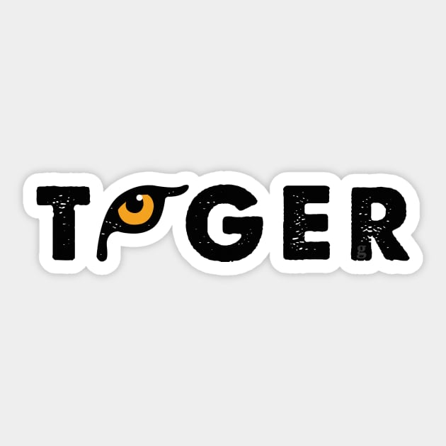 Eye of the Tiger Sticker by gtee